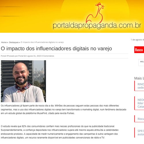 Artigo Allex M. Baptista no Portal da Propaganda